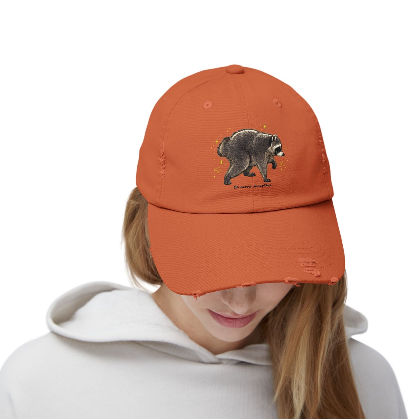 Jimothy The Raccoon Distressed Cap — Inspirational, Viral Sensation