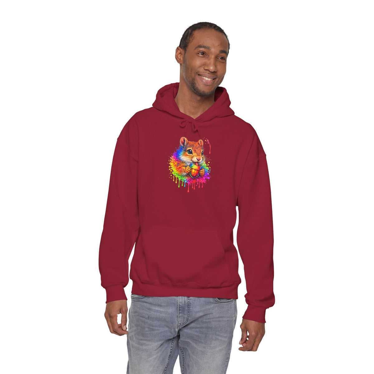 Watercolor Squirrel Hooded Sweatshirt