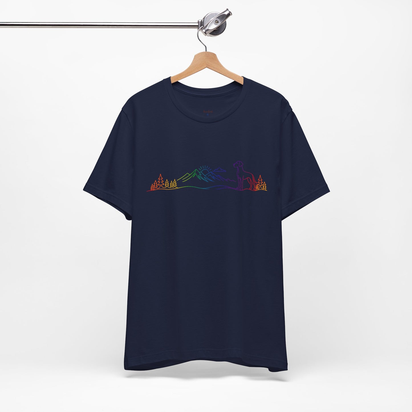 Natural- Eared Great Dane Wild Lines T-Shirt