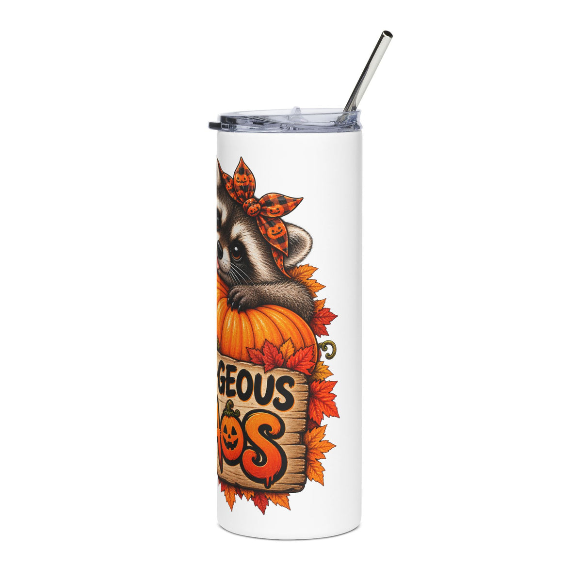 Gourd-geous Raccoon - 20oz Stainless Steel Tumbler