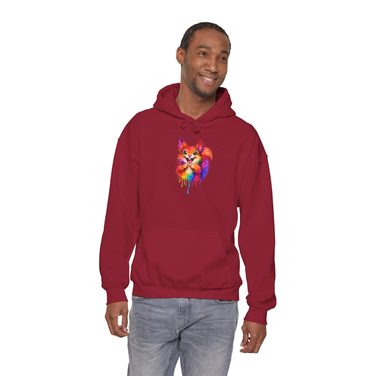 Watercolor Squirrel Hooded Sweatshirt