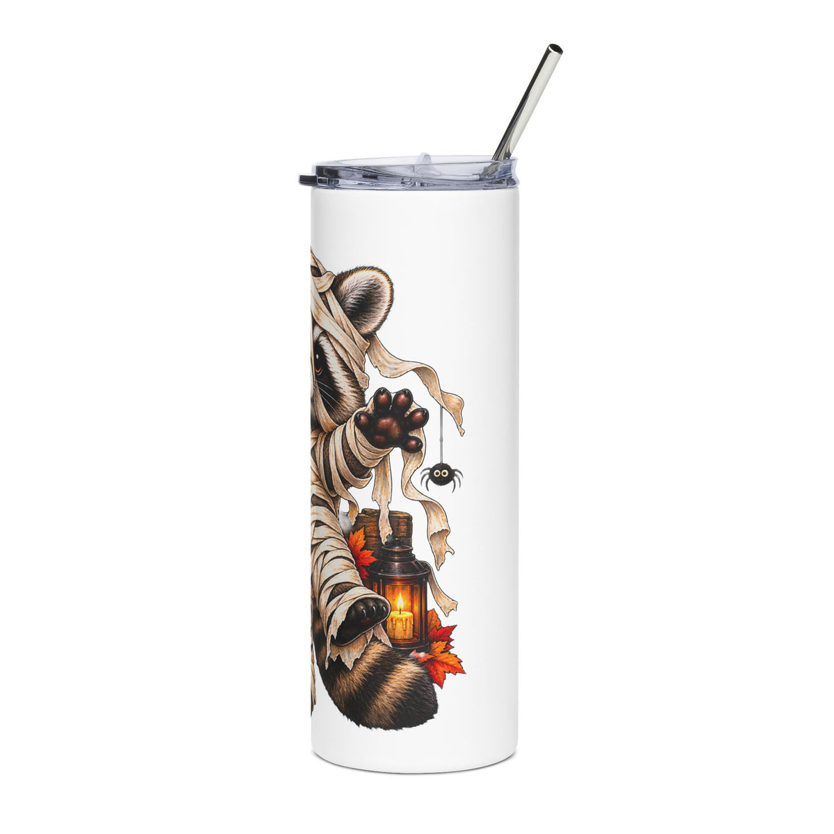 Halloween Mummy Raccoon - 20oz Stainless Steel Tumbler