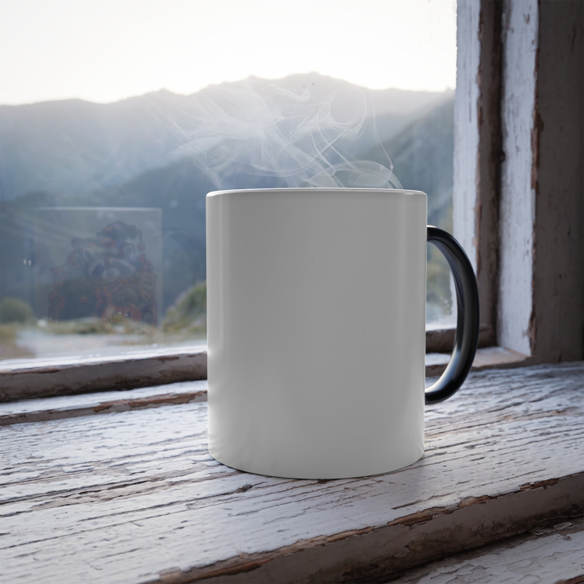 Halloween Raccoon and Black Cat Bestie Color-Changing Mug 11 oz