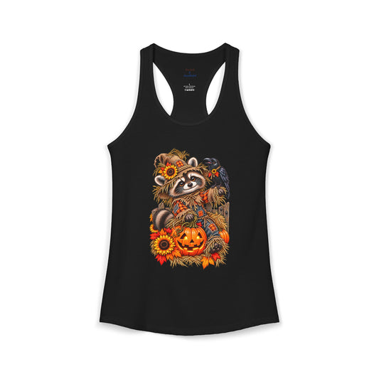 Scarecrow Raccoon Racerback Tank