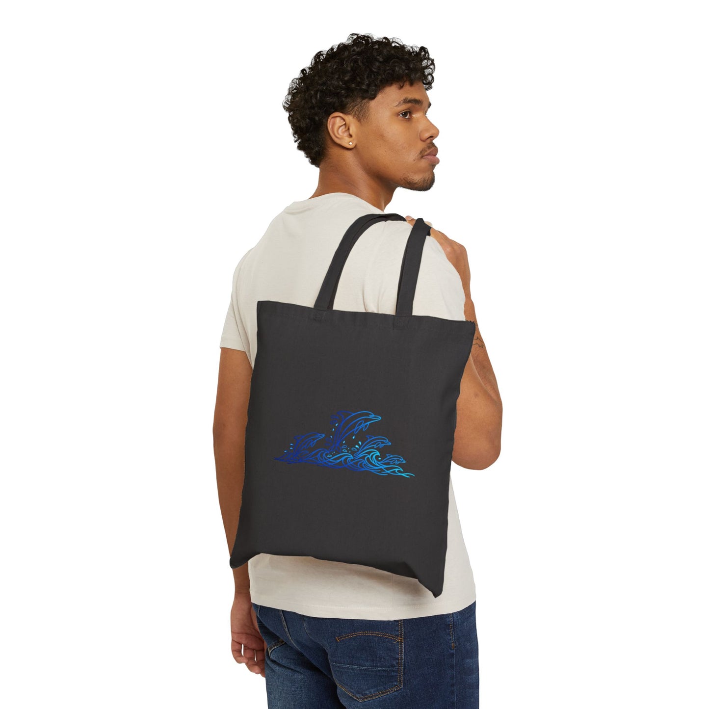 Splashing Dolphin Pod Tote Bag