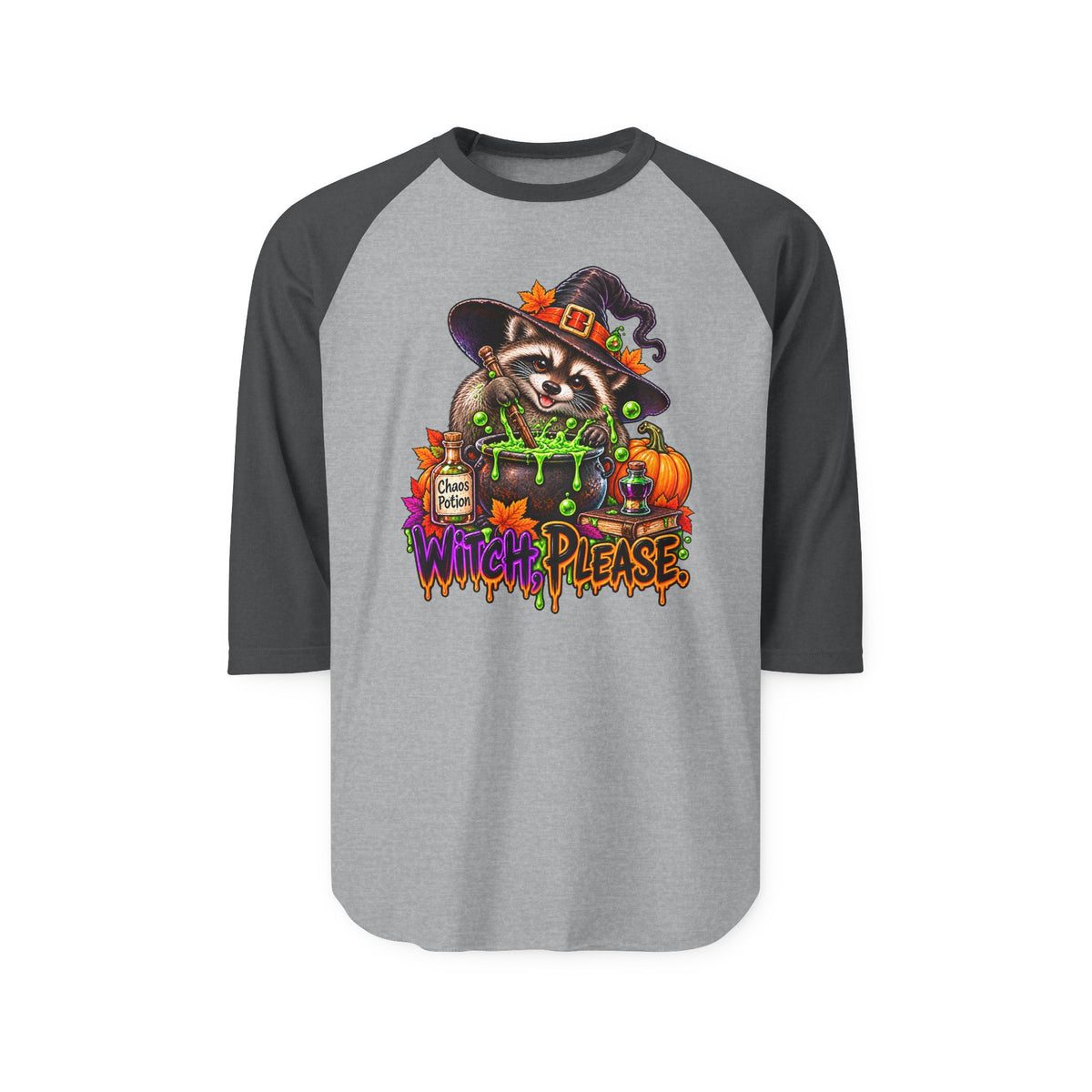 Witch, Please. Raccoon Raglan Baseball Shirt