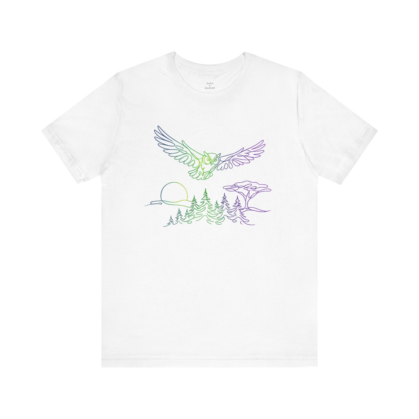 Owl | Colorful Line-Work T-Shirt
