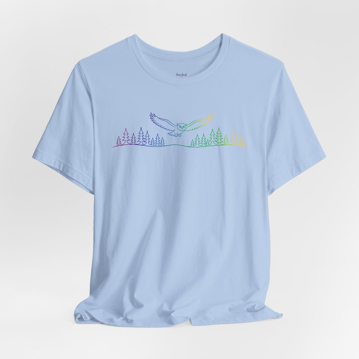 Owl | Colorful Line-Work T-Shirt