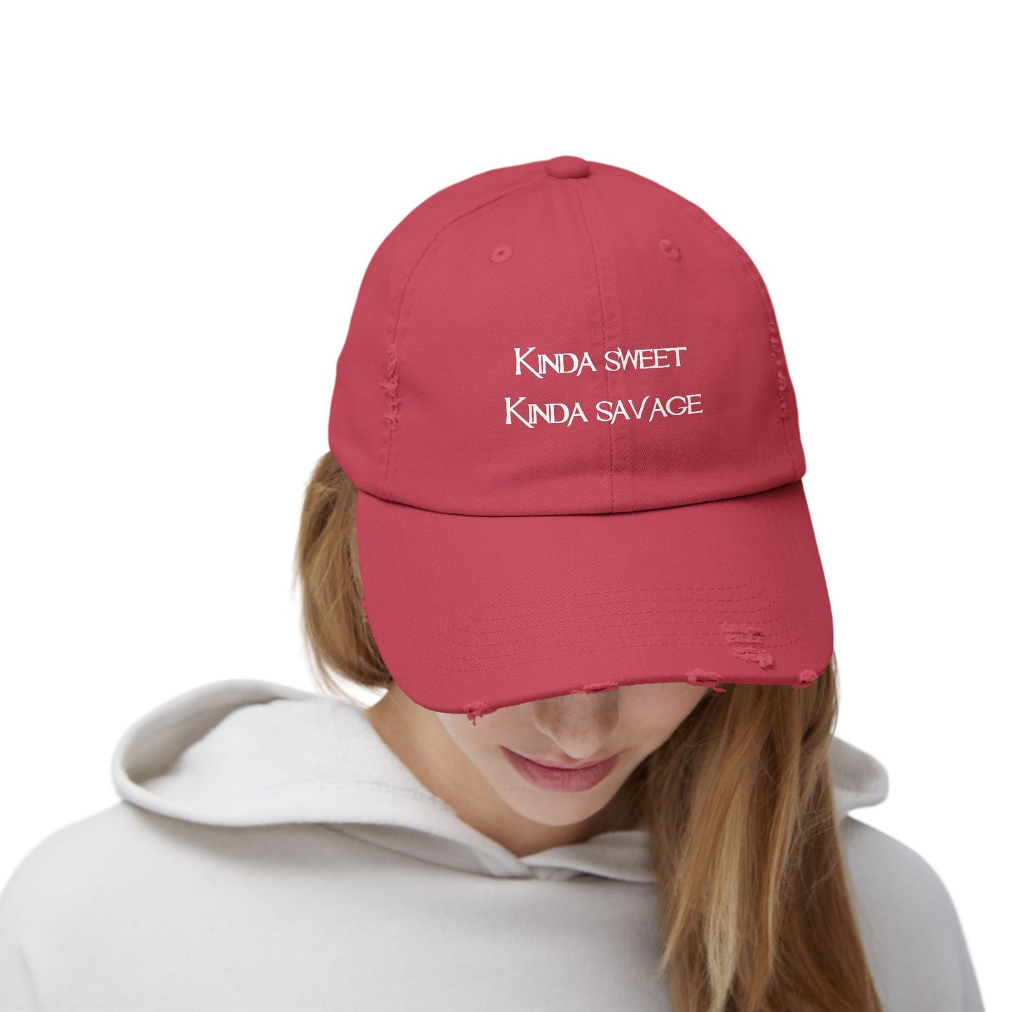 "Kinda Sweet" Distressed Cap —  Funny Truth Hat