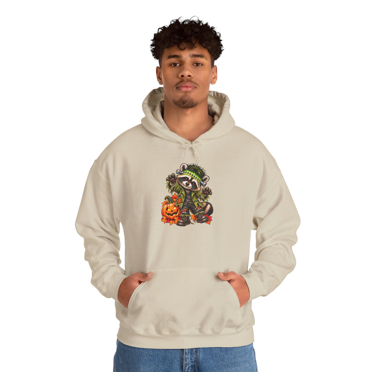 Frankenstein Raccoon Halloween Hooded Sweatshirt