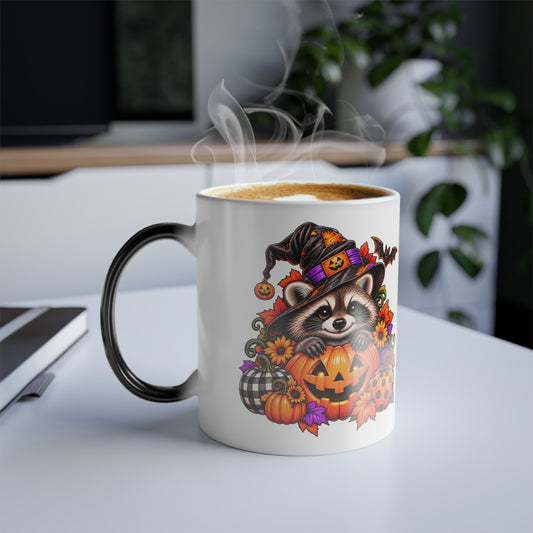 Halloween Raccoon Color-Changing Mug  11 oz
