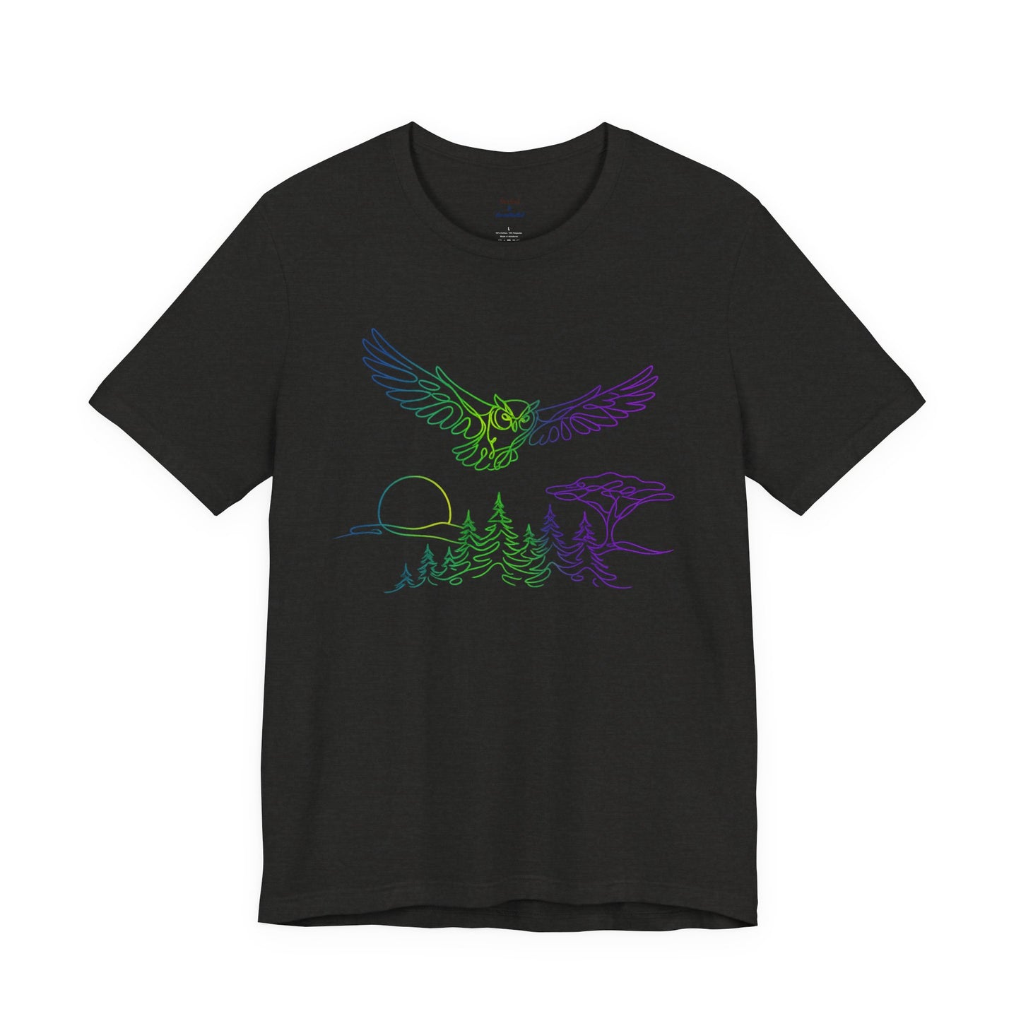 Owl | Colorful Line-Work T-Shirt