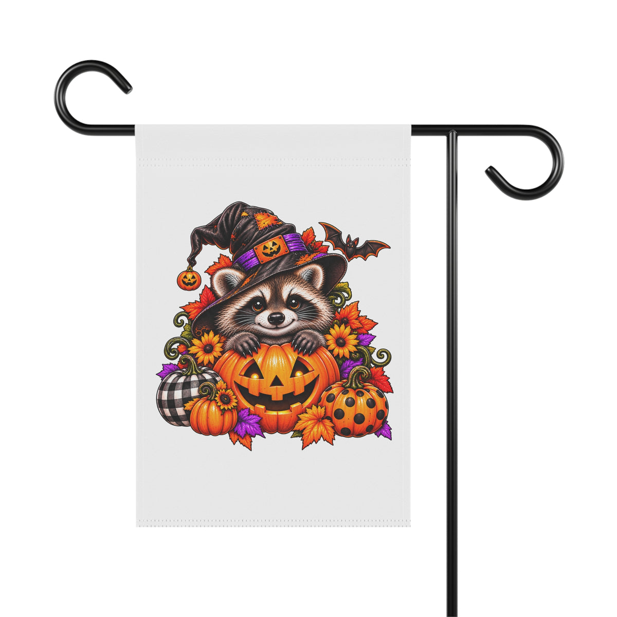 Halloween Raccoon Garden Flag