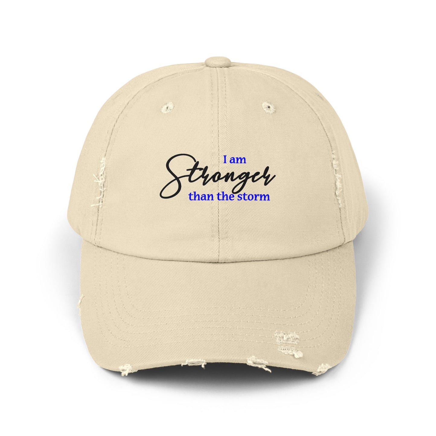 "Stronger" Distressed Cap —  Funny Truth Hat