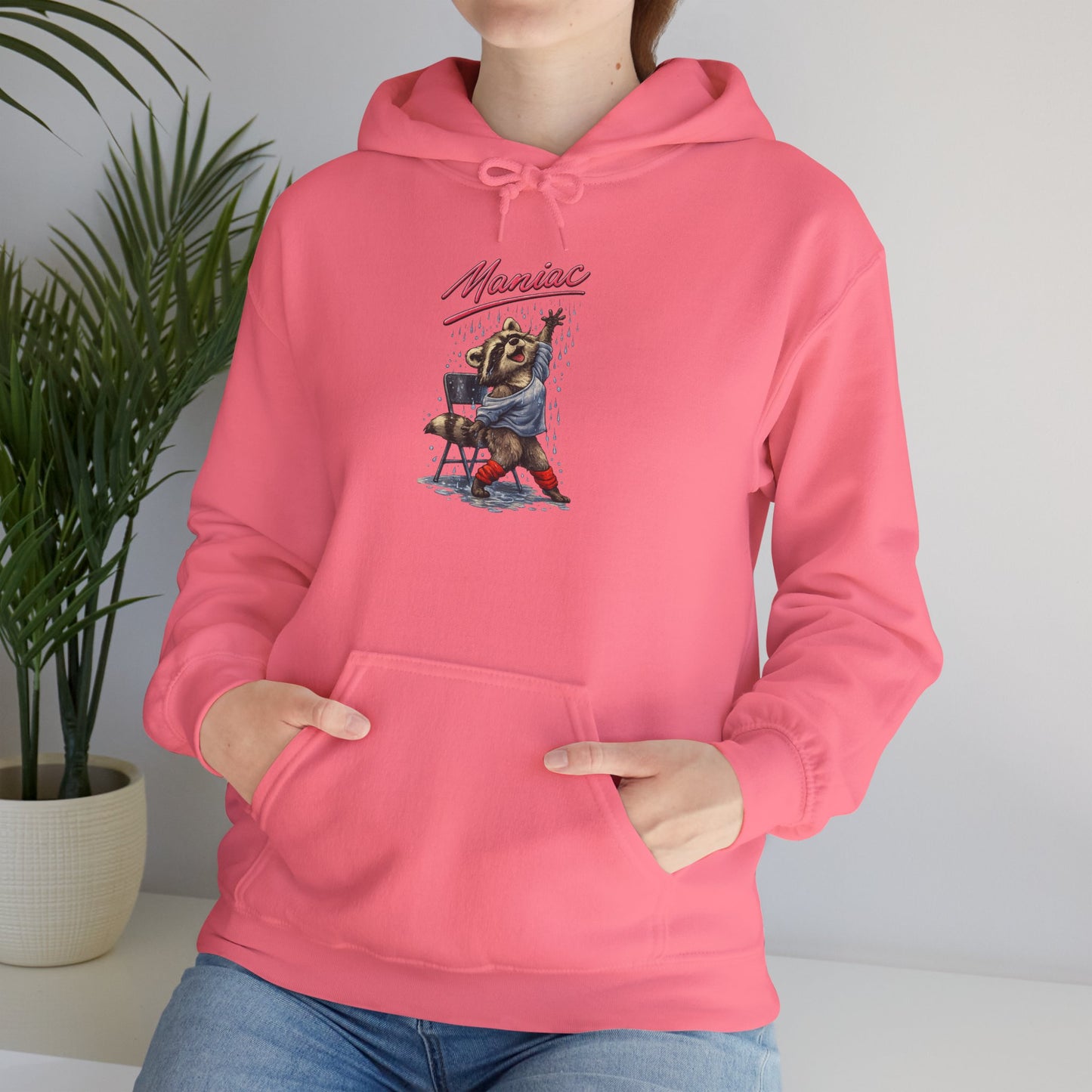 Dancing Raccoon "Maniac" Hooded Sweatshirt