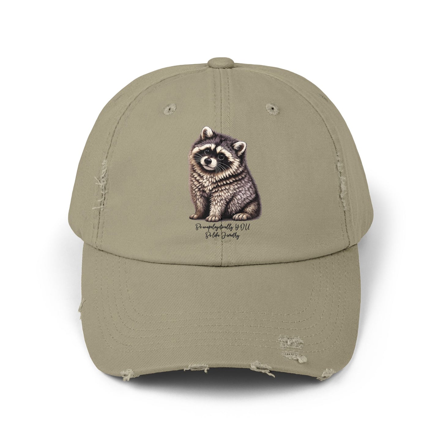 Jimothy The Raccoon Distressed Cap —  Inspirational, Viral Sensation