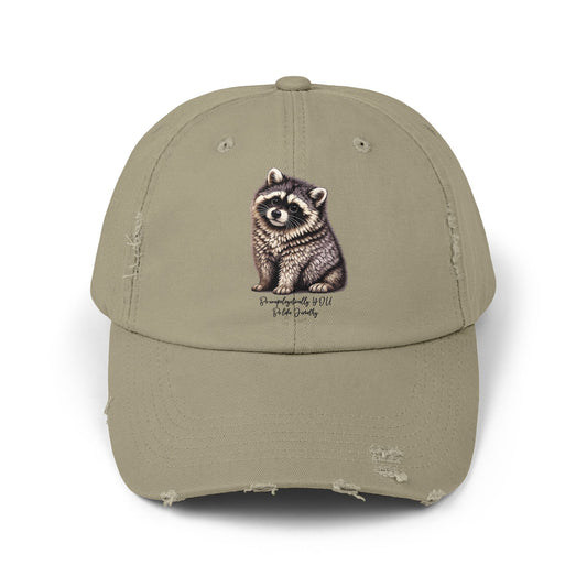 Jimothy The Raccoon Distressed Cap —  Inspirational, Viral Sensation