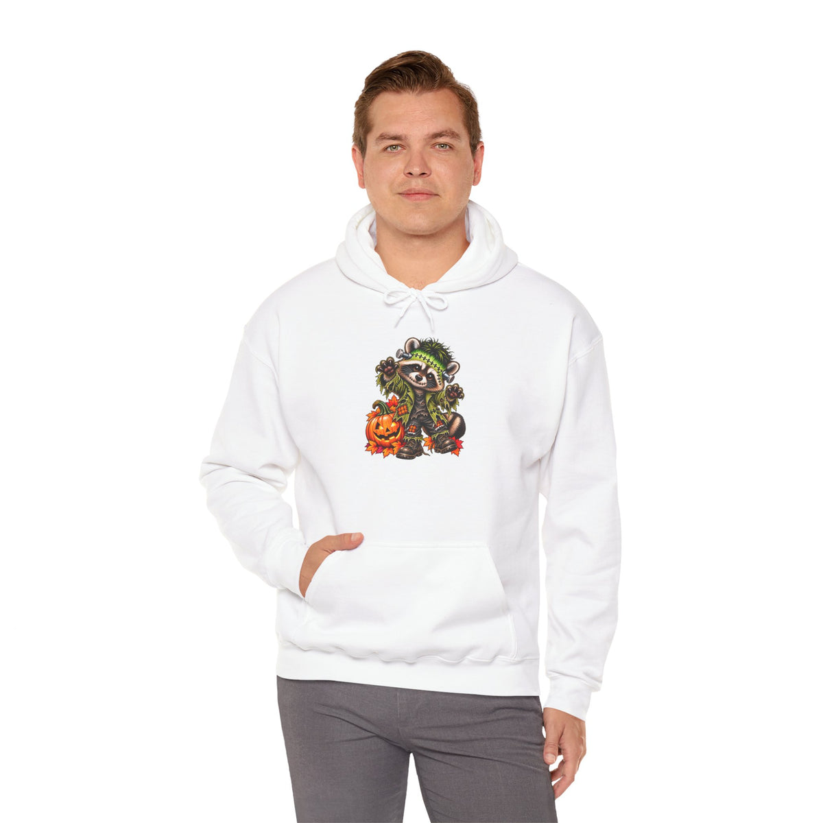 Frankenstein Raccoon Halloween Hooded Sweatshirt