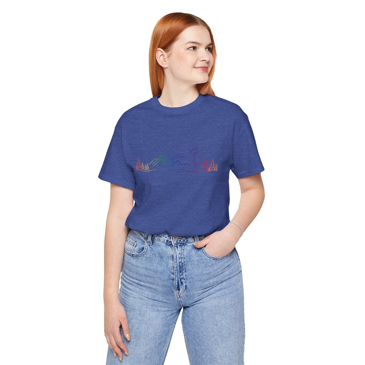 Natural- Eared Great Dane Wild Lines T-Shirt