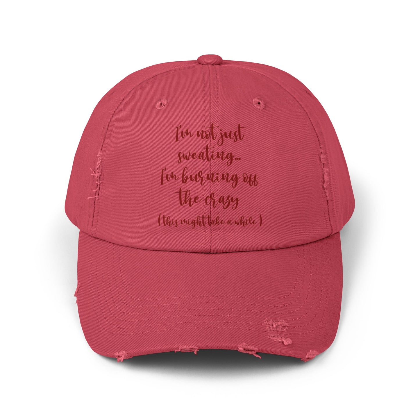 "Sweating" Distressed Cap —  Funny Truth Hat