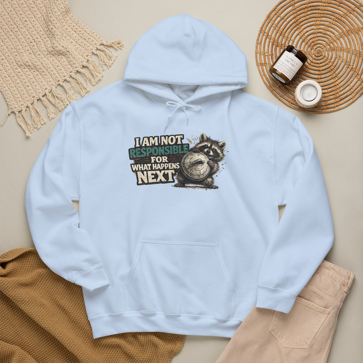 Not Responsible Raccoon Hooded Sweatshirt