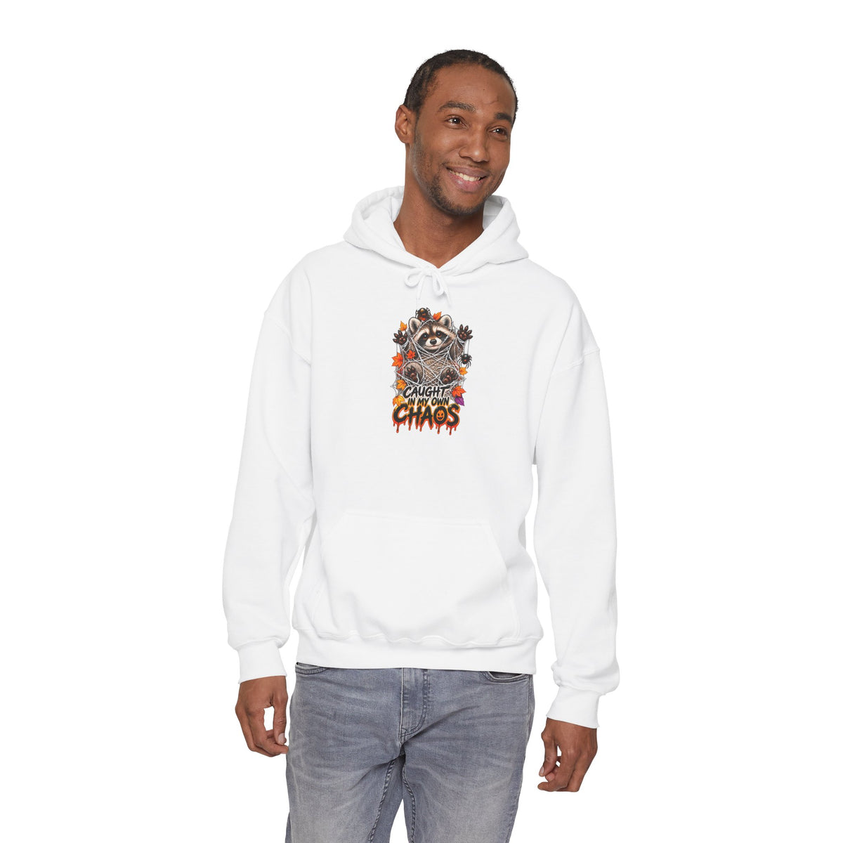 Caught Raccoon Hooded Sweatshirt