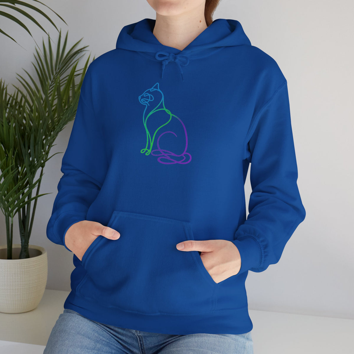 Northern Lights Cat Hooded Sweatshirt