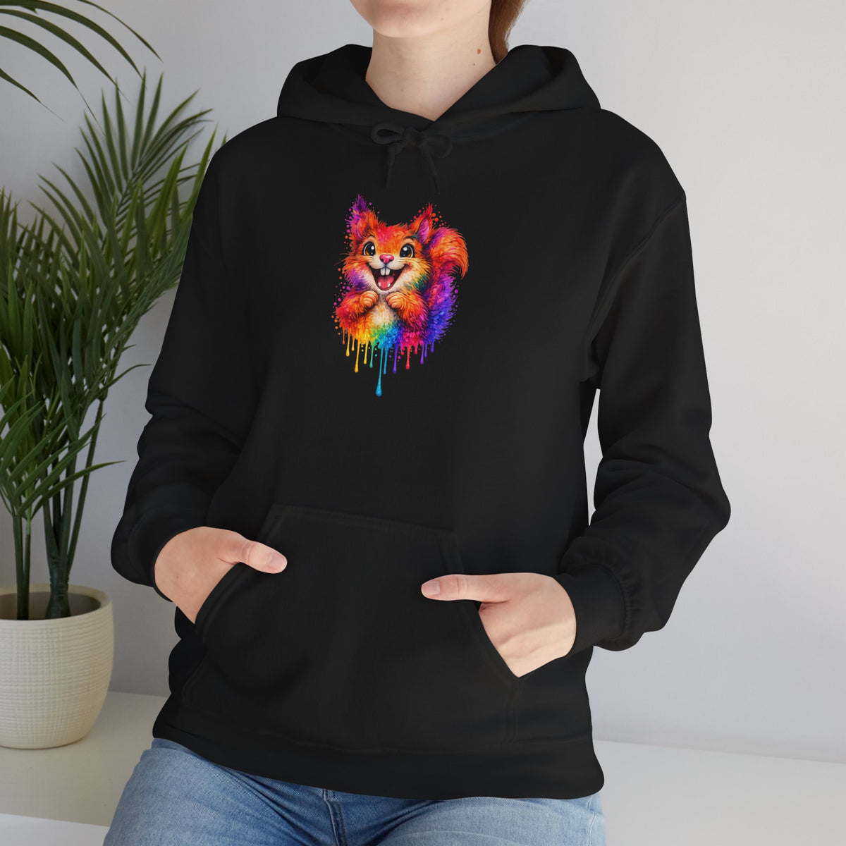 Watercolor Squirrel Hooded Sweatshirt
