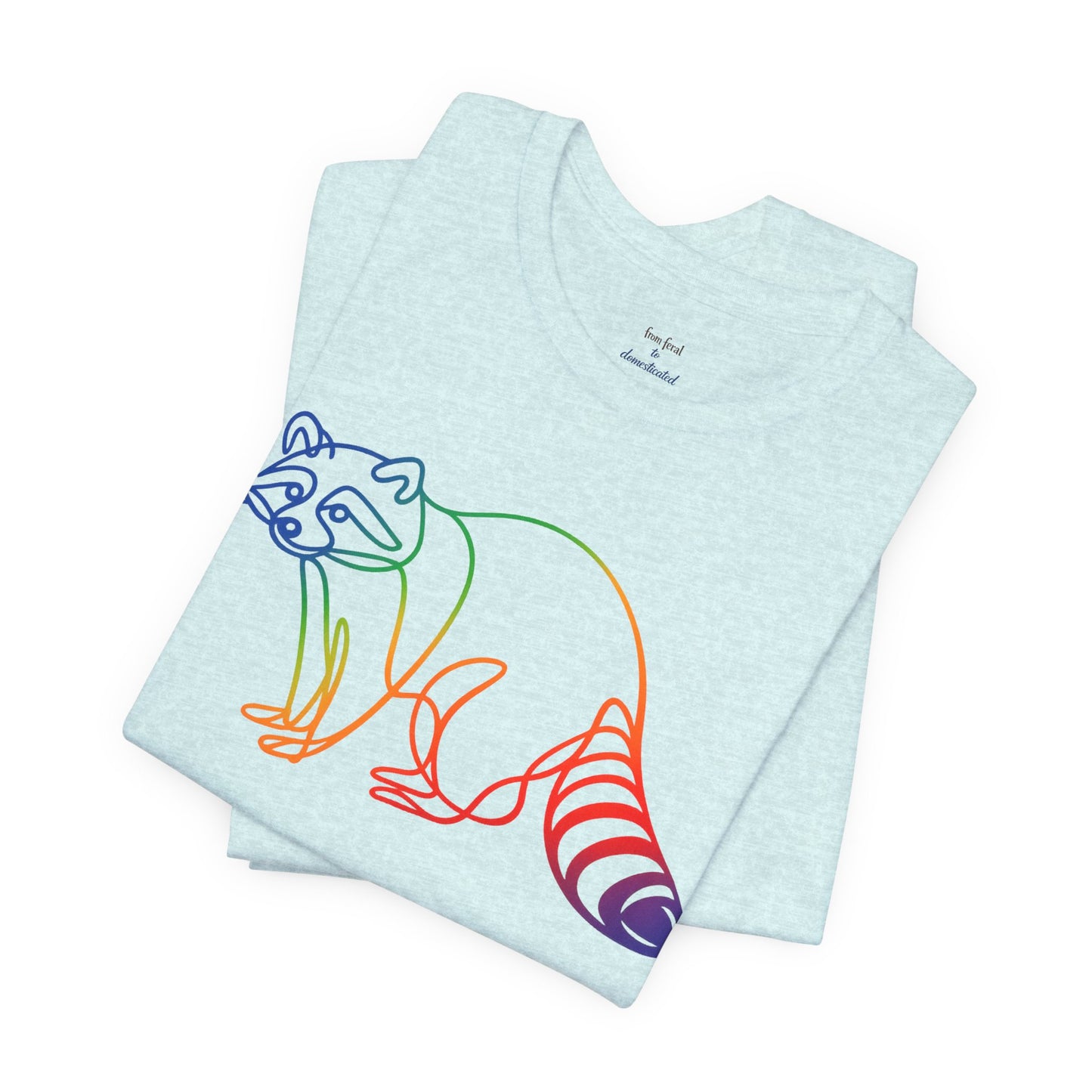 Raccoon Tee — Minimal Line Raccoon Scenic Graphic T-Shirt