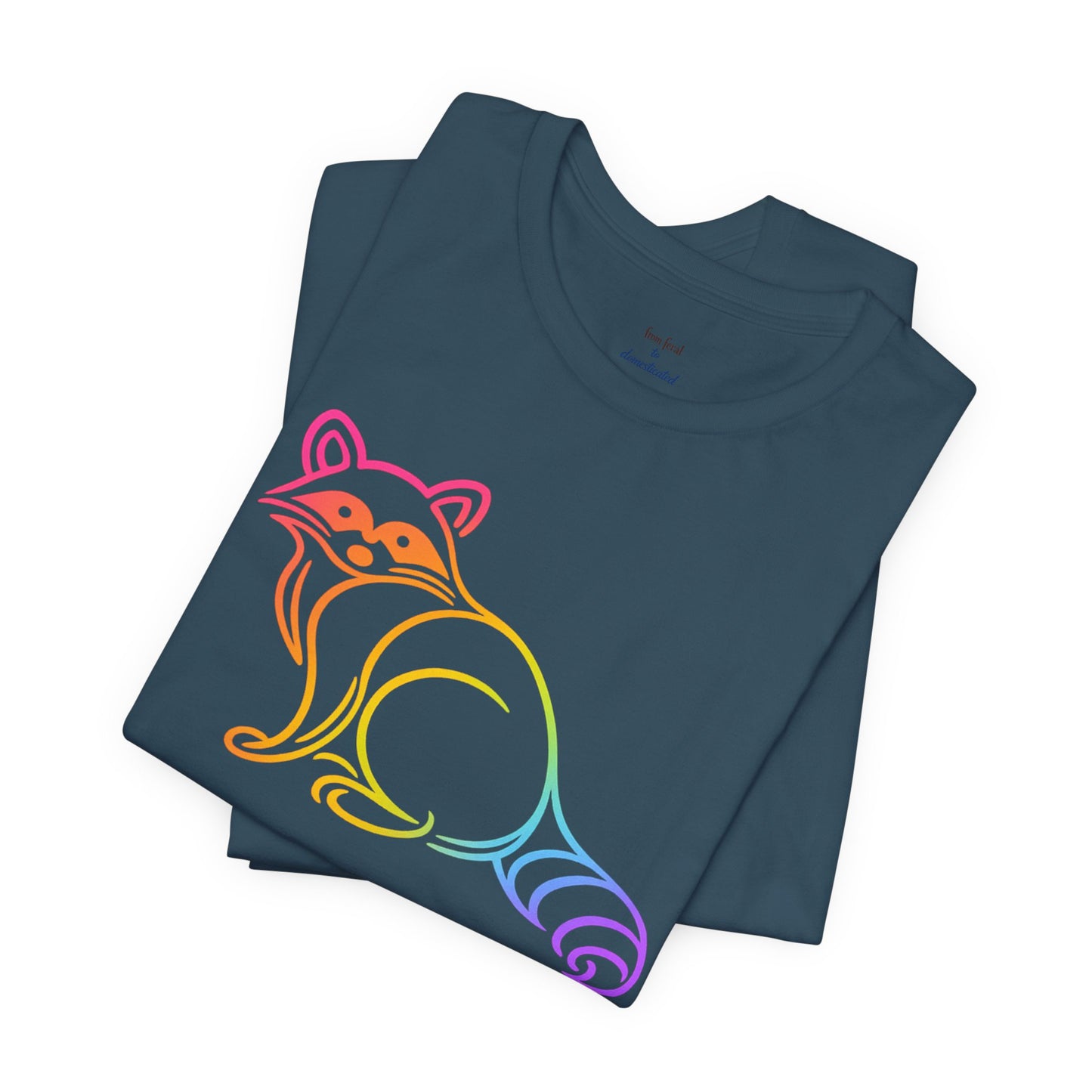 Rascal Raccoon Tee — Minimal Line Raccoon Scenic Graphic T-Shirt