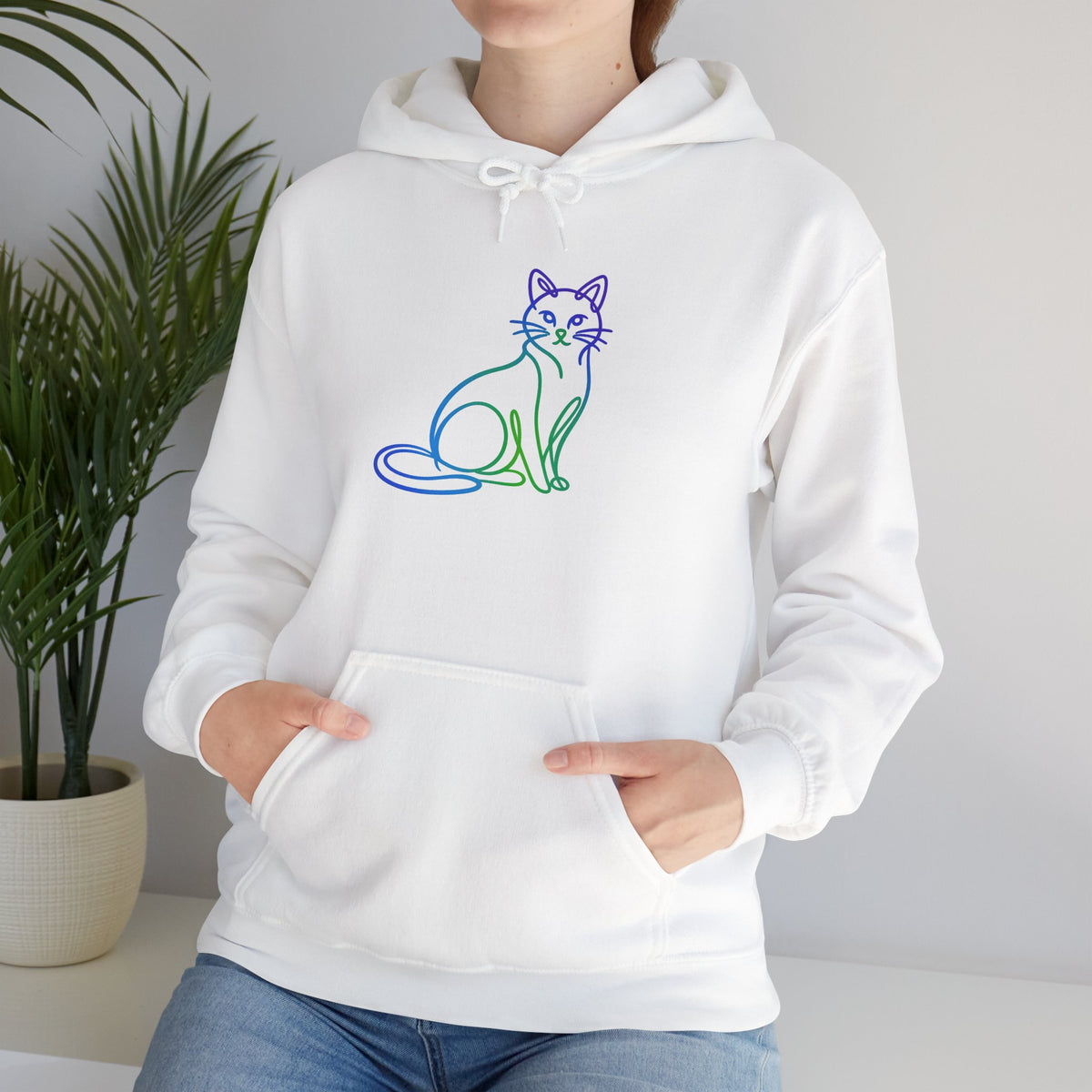 Northern Lights Cat Hooded Sweatshirt