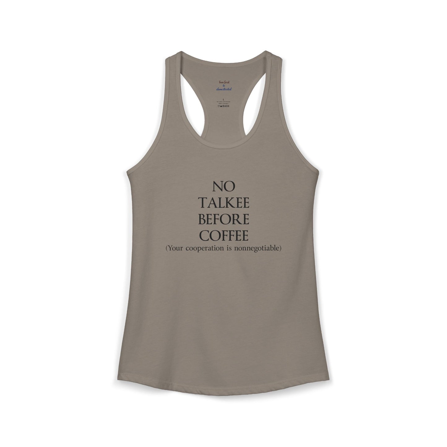 No Talkee Racerback Tank