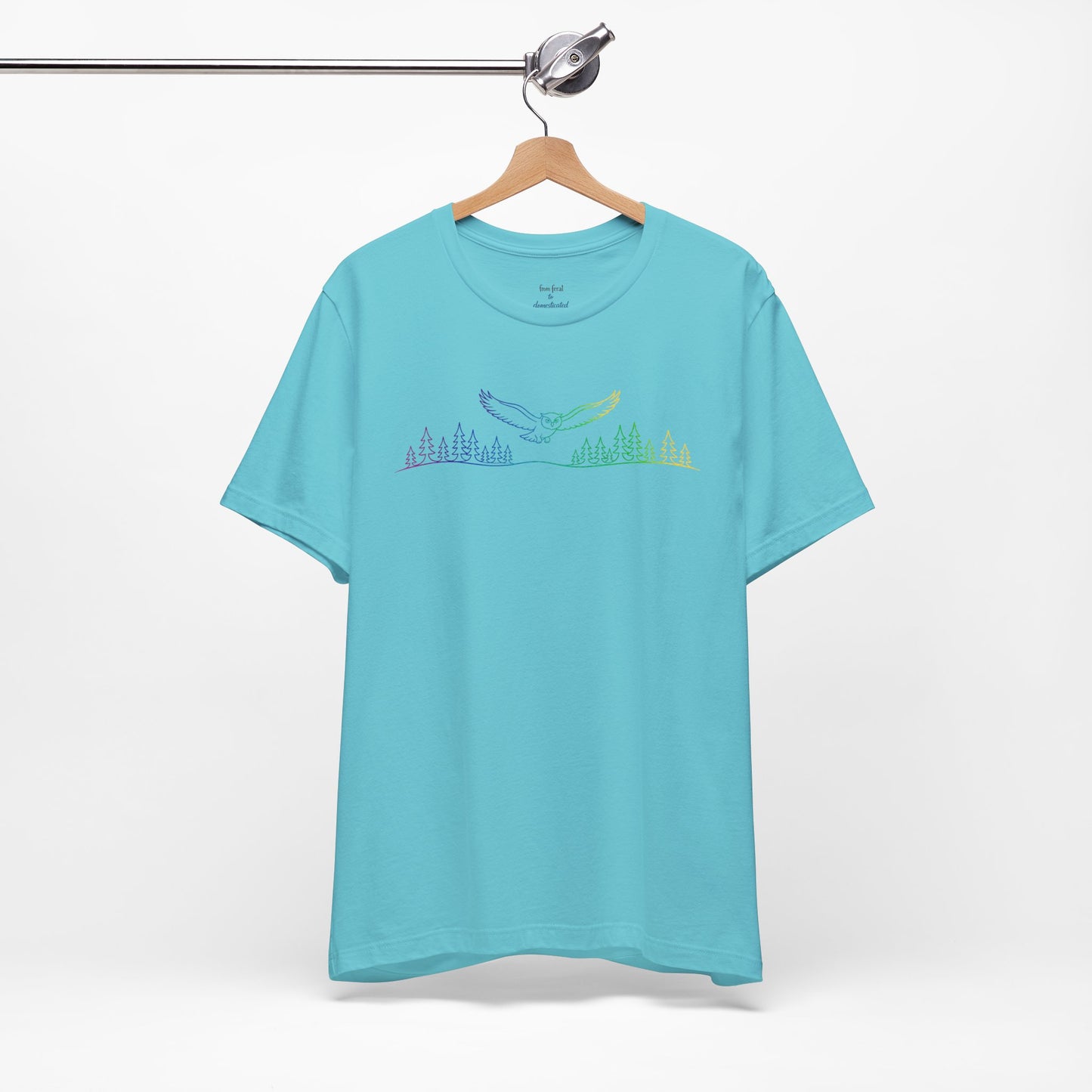 Owl | Colorful Line-Work T-Shirt