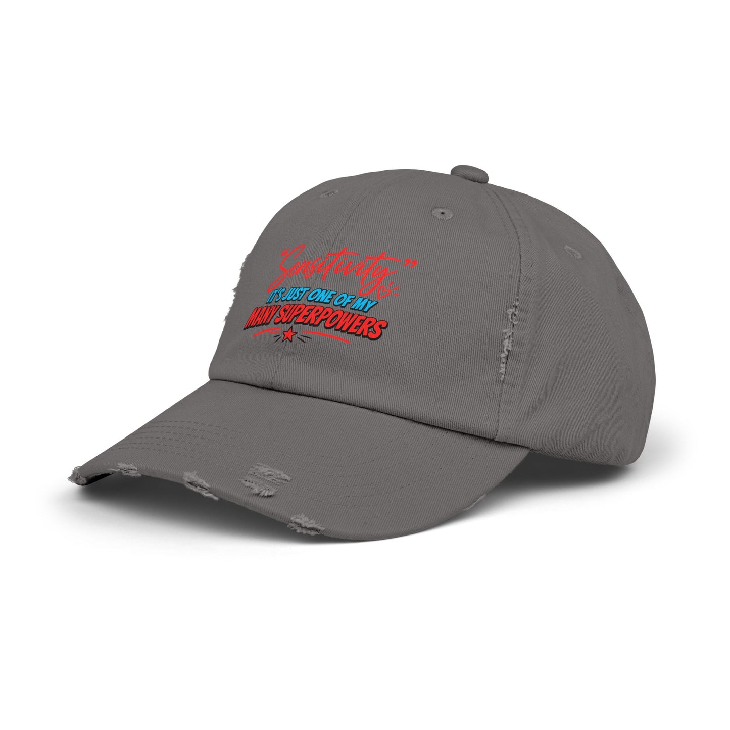 "Sensitivity" Distressed Cap —  Funny Truth Hat
