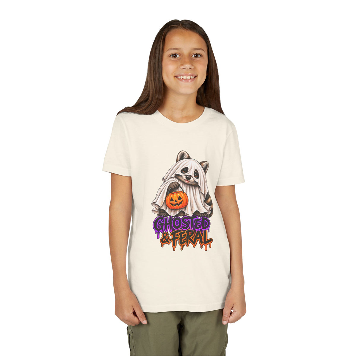 Ghosted Youth Tee — Raccoon Kids Tshirt