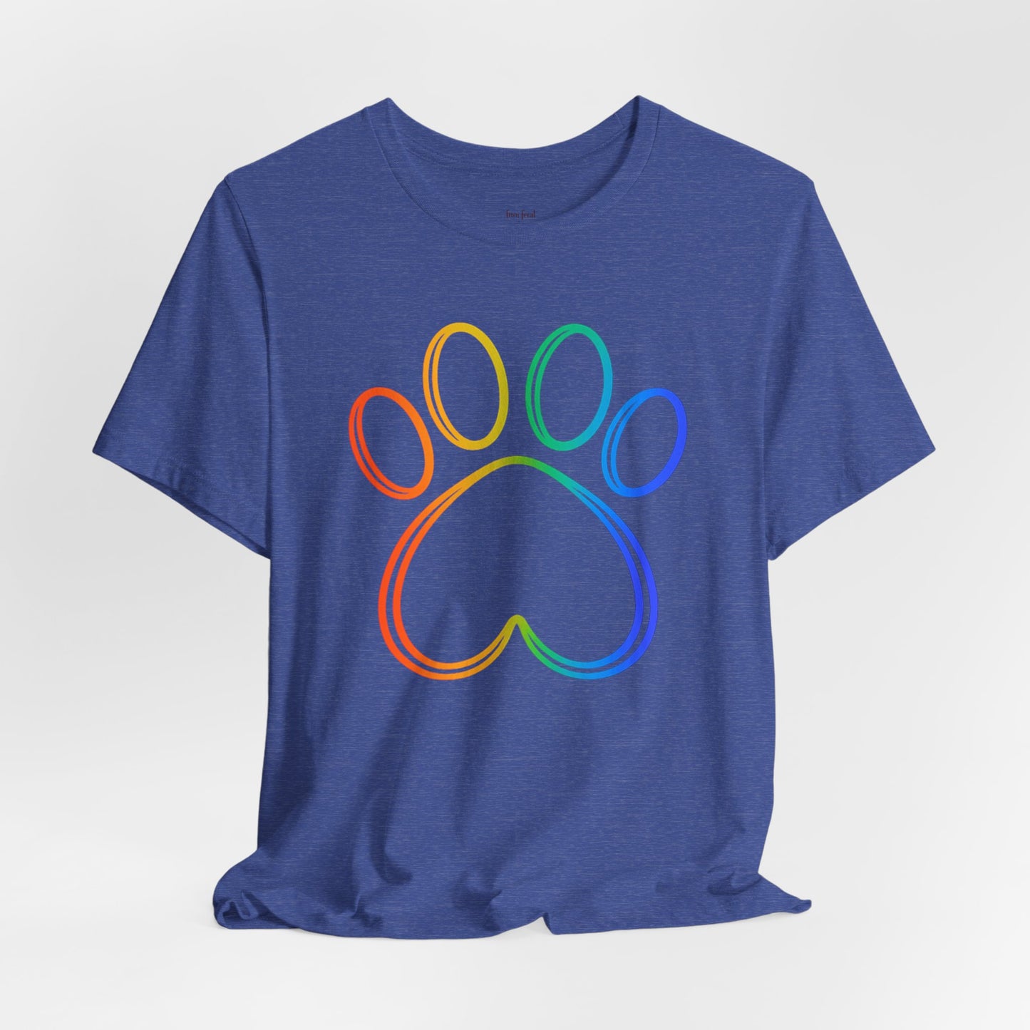 Heart/Paw Colorful Line-Work T-Shirt