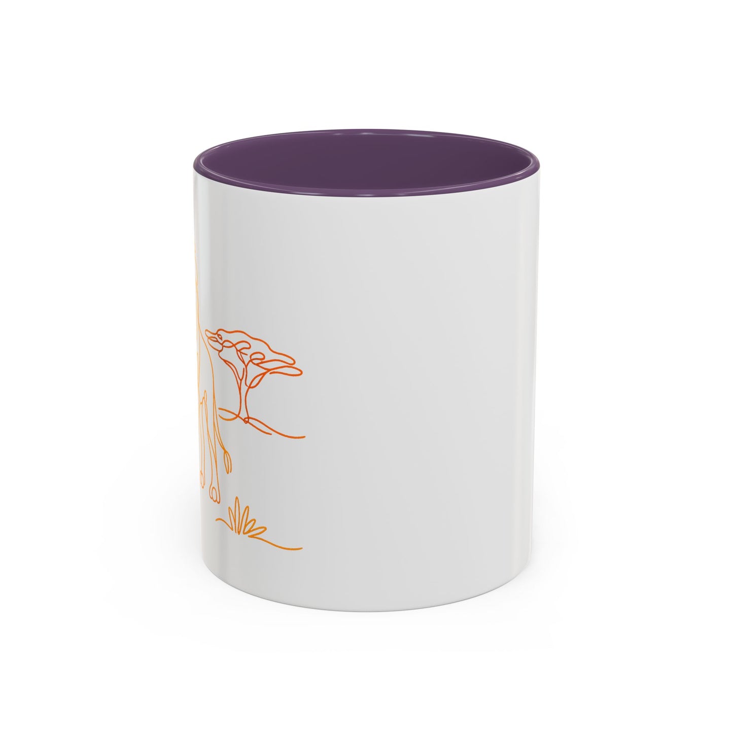 Safari Sunrise Coffee Mug — Minimal Line Lion Design (11/15oz)