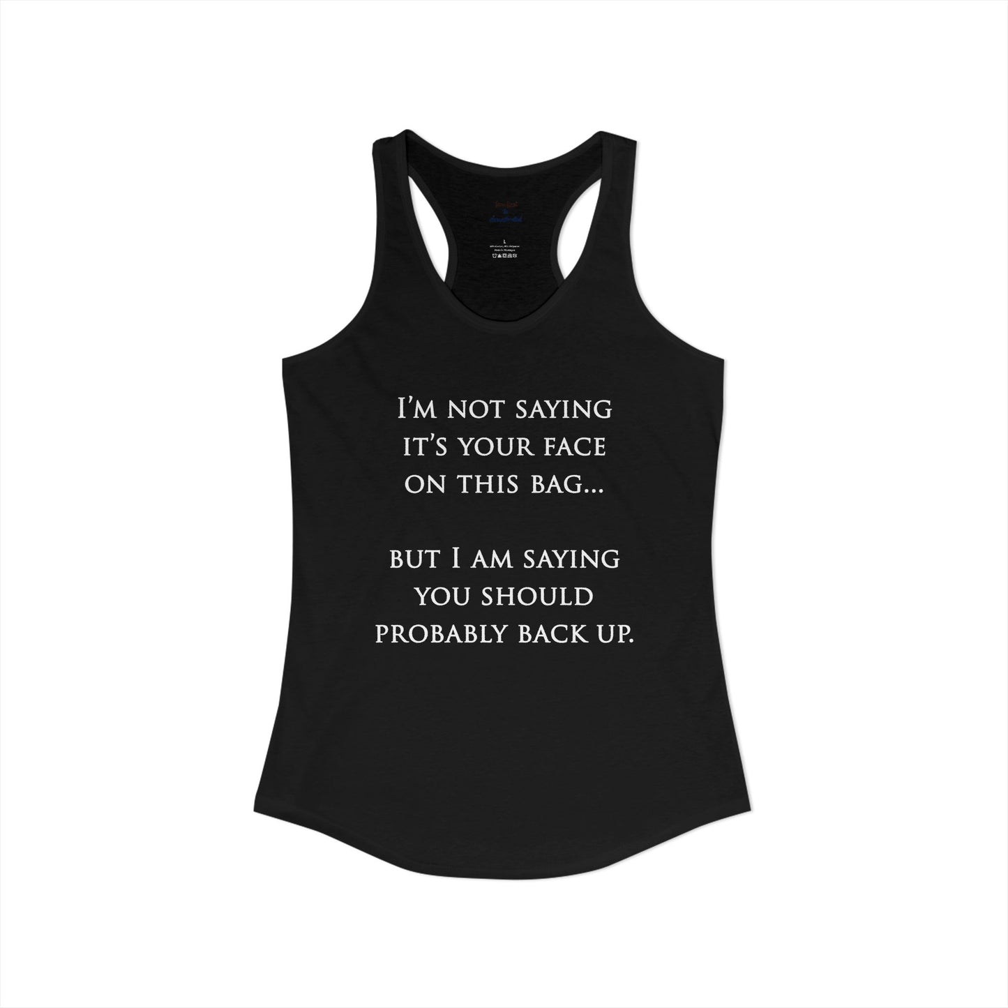 Face On The Bag Kickboxing Racerback Tank