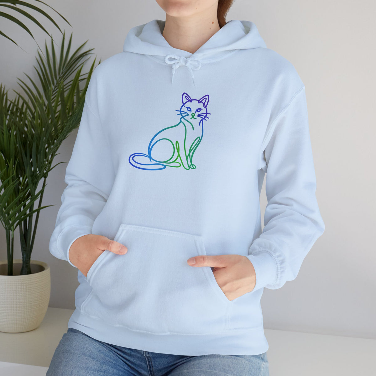 Northern Lights Cat Hooded Sweatshirt