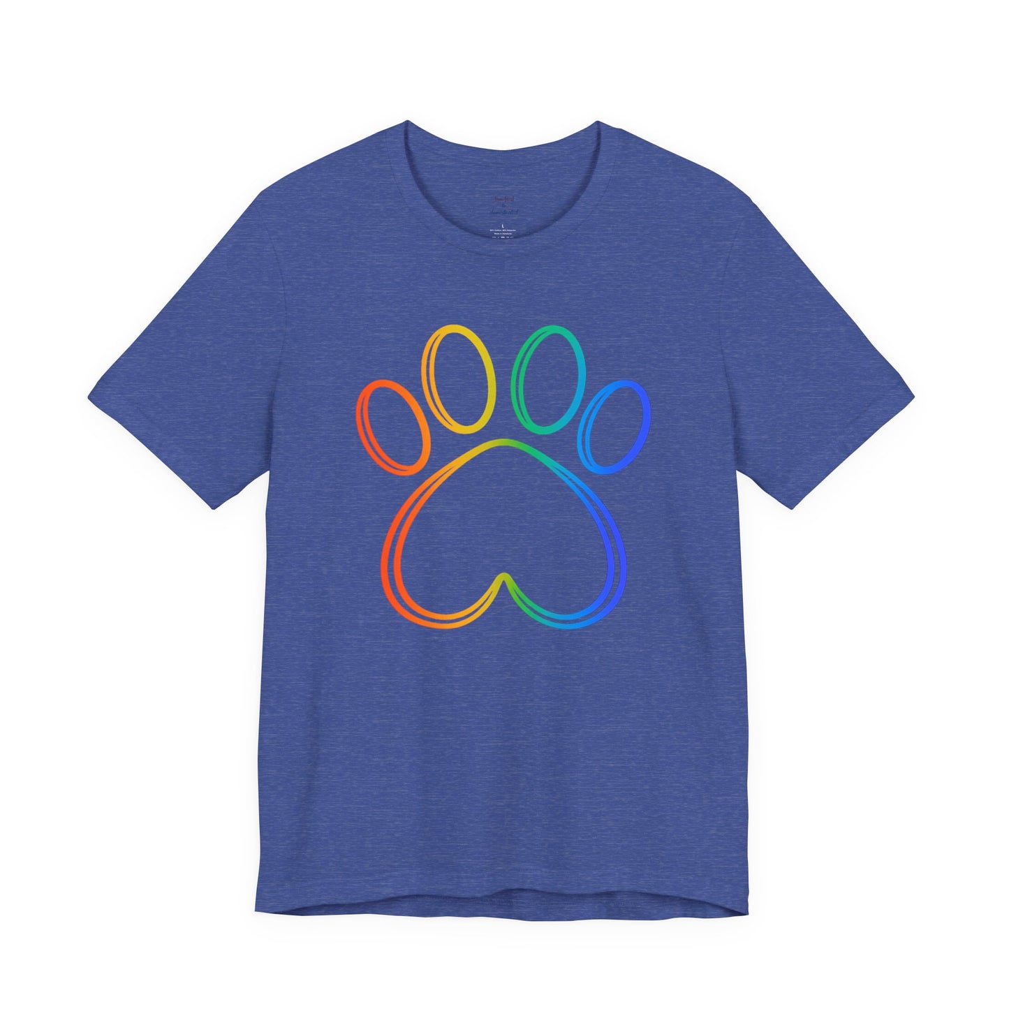 Heart/Paw Colorful Line-Work T-Shirt
