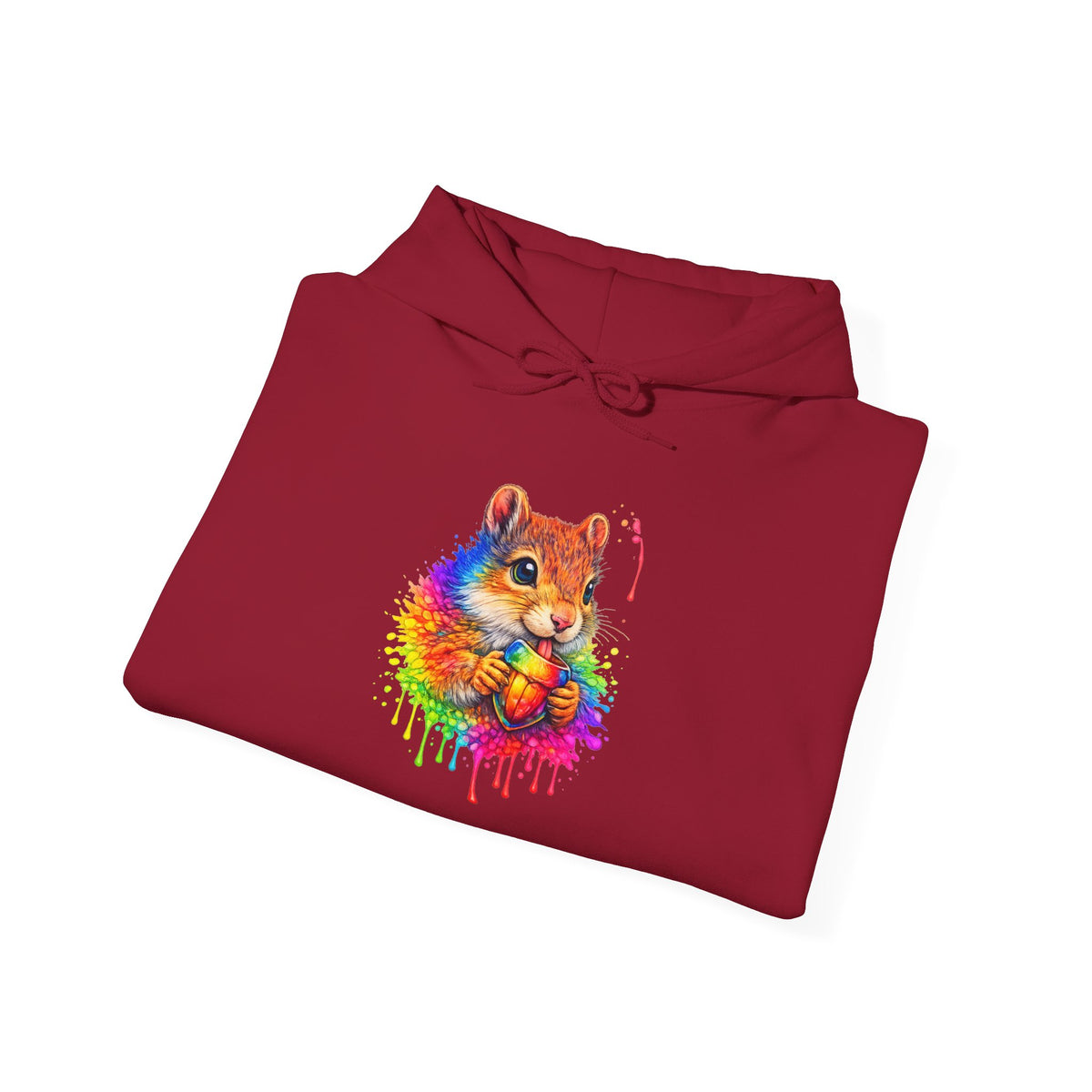 Watercolor Squirrel Hooded Sweatshirt