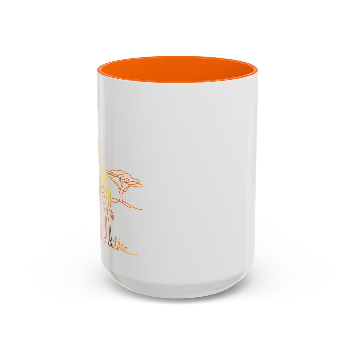 Safari Sunrise Coffee Mug — Minimal Line Giraffe Design (11/15oz)