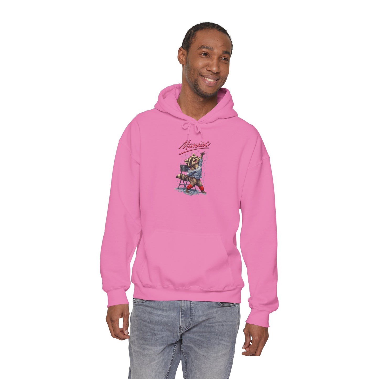 Dancing Raccoon "Maniac" Hooded Sweatshirt