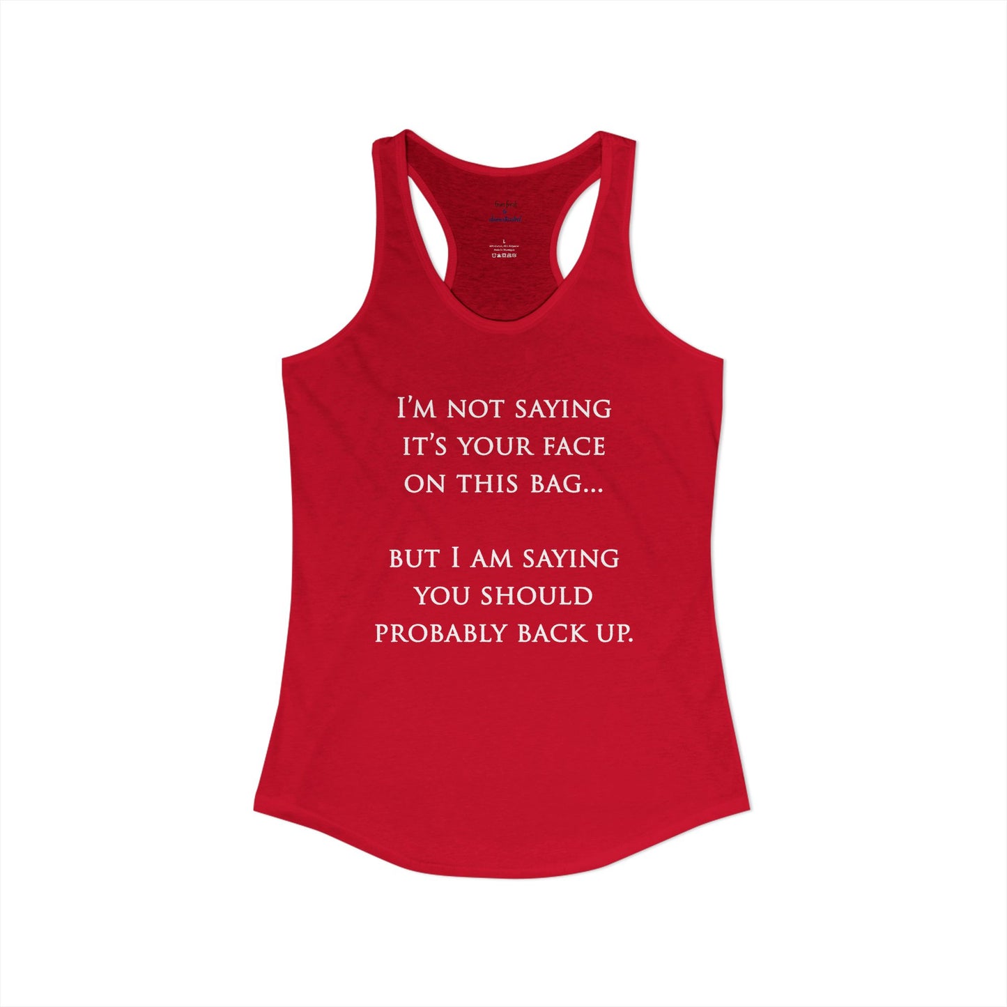 Face On The Bag Kickboxing Racerback Tank
