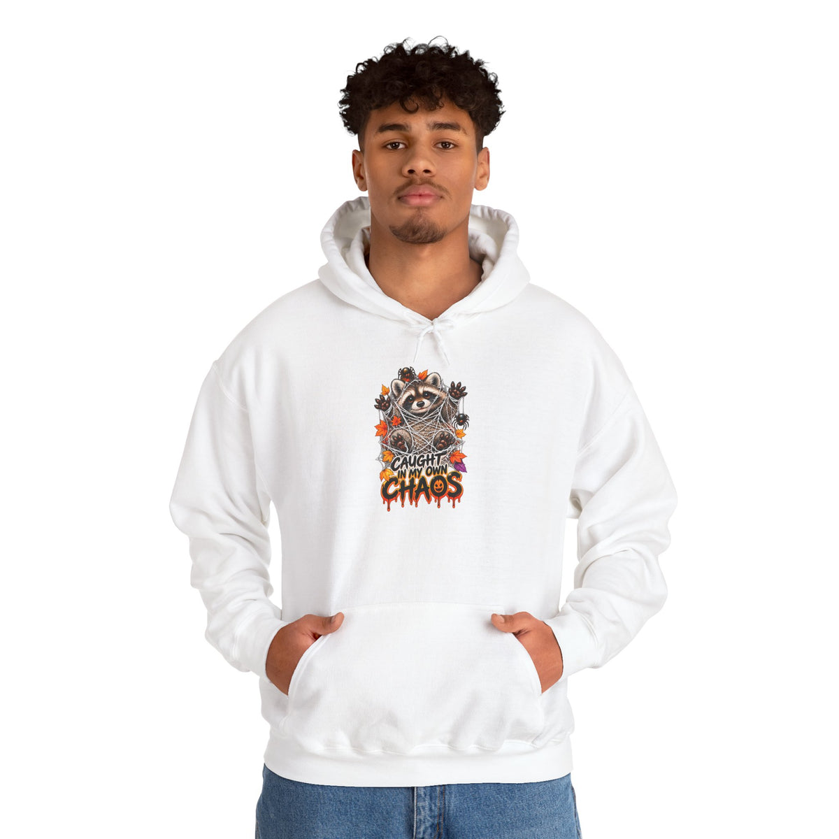 Caught Raccoon Hooded Sweatshirt