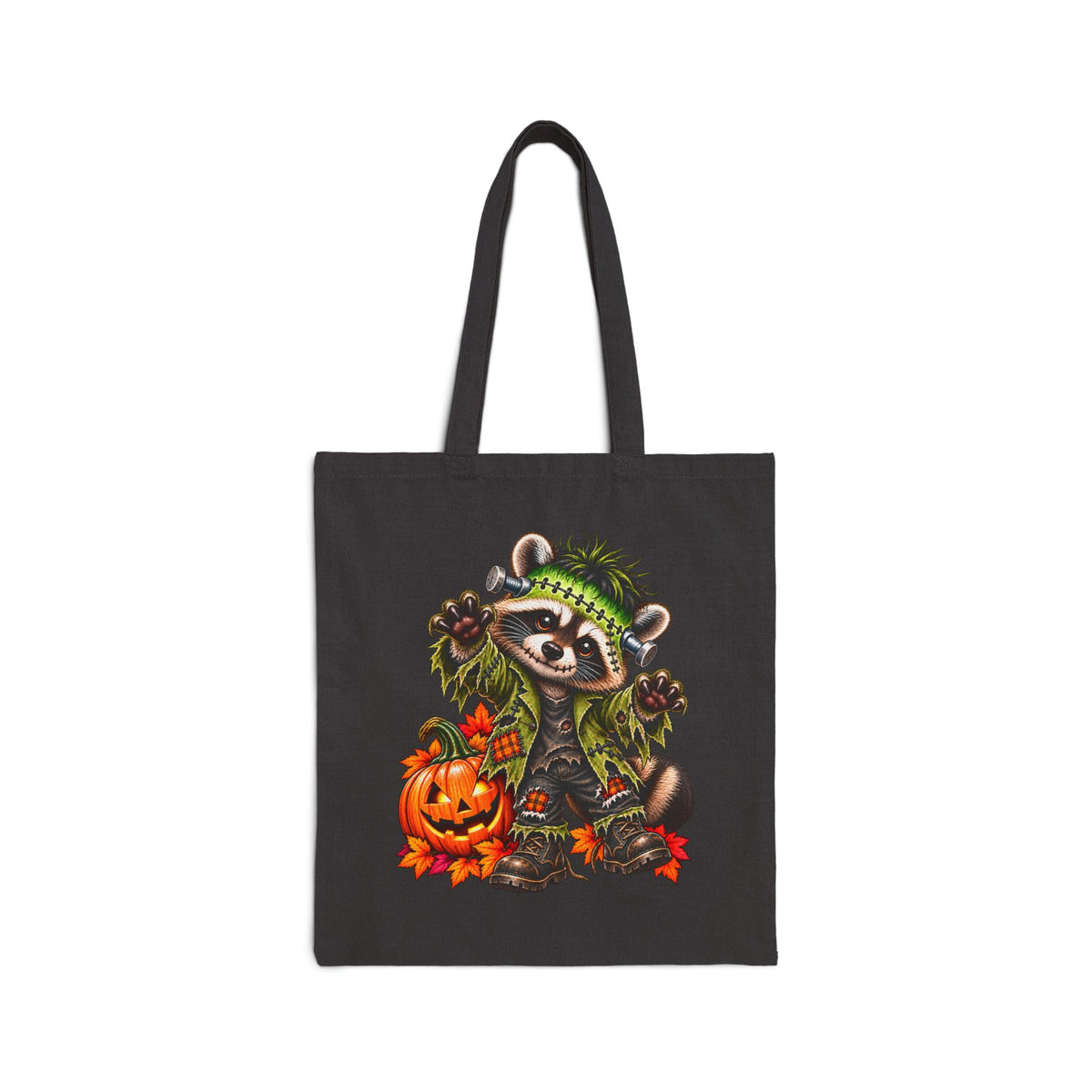 Halloween Frankenstein Raccoon Tote Bag