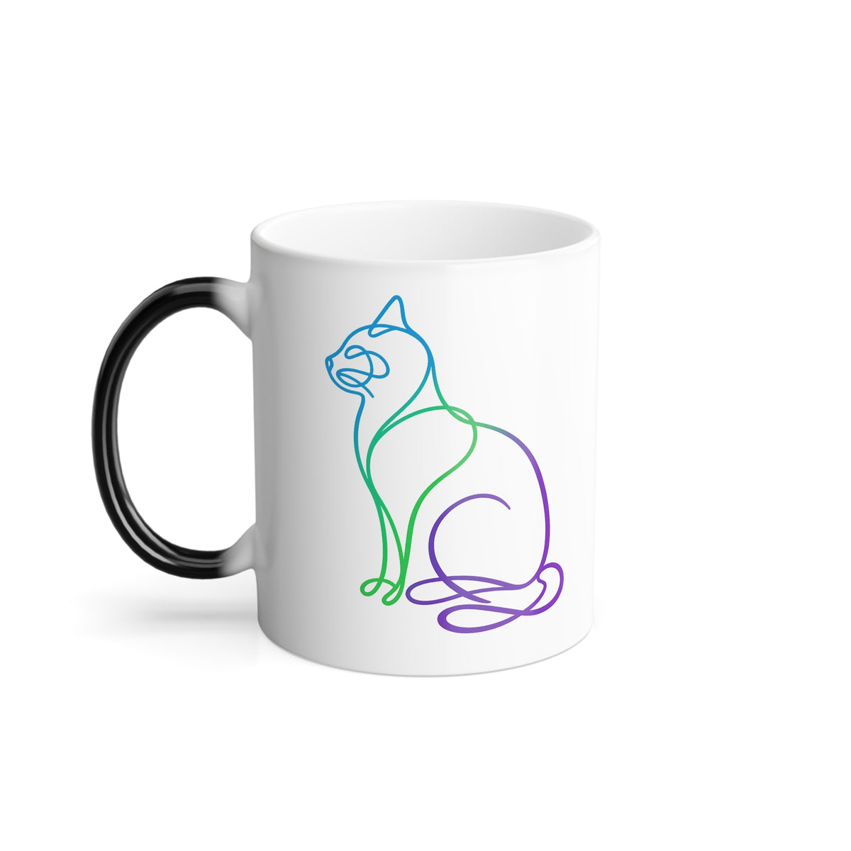 Northern Lights Cat Color-Changing Mug  11 oz