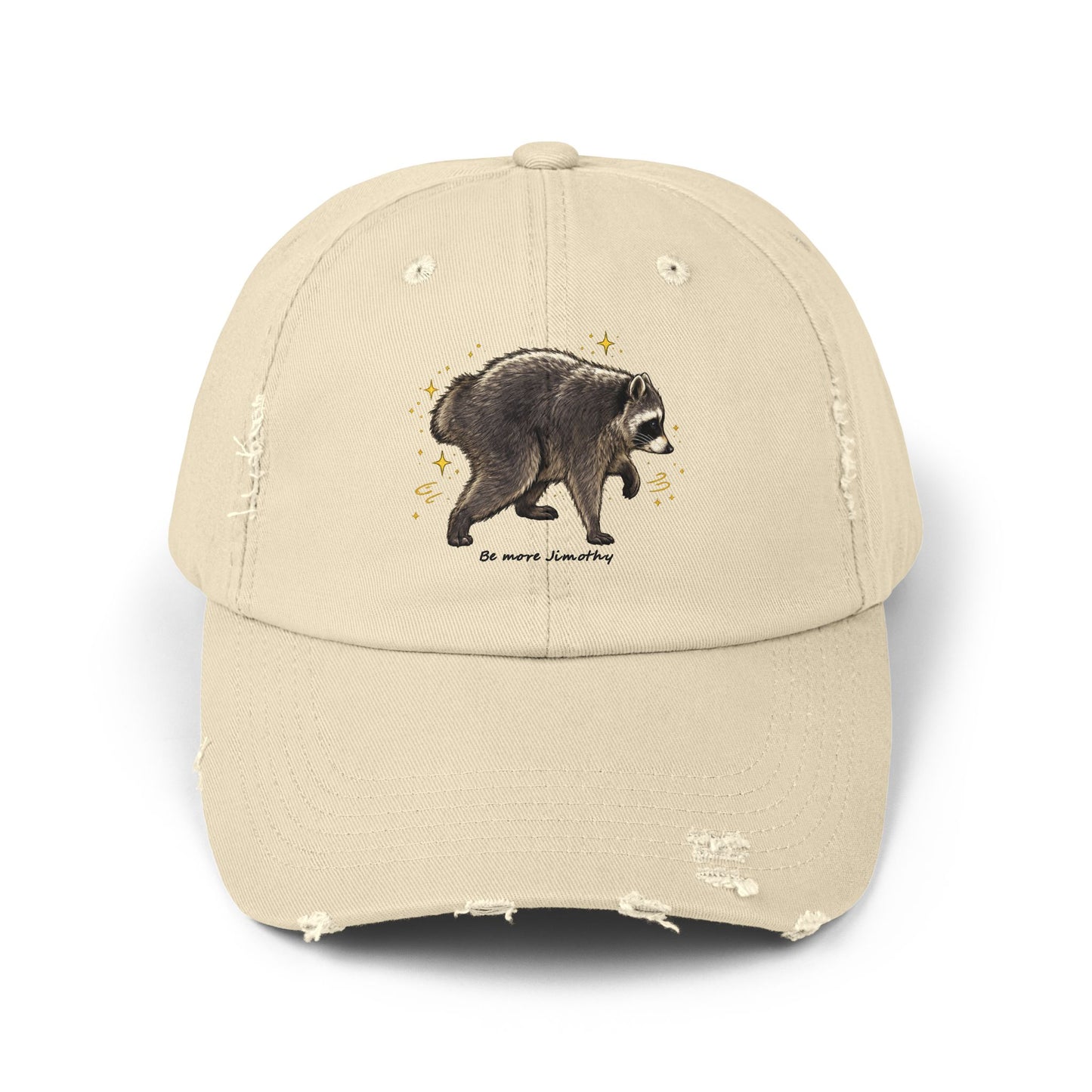 Jimothy The Raccoon Distressed Cap —  Inspirational, Viral Sensation