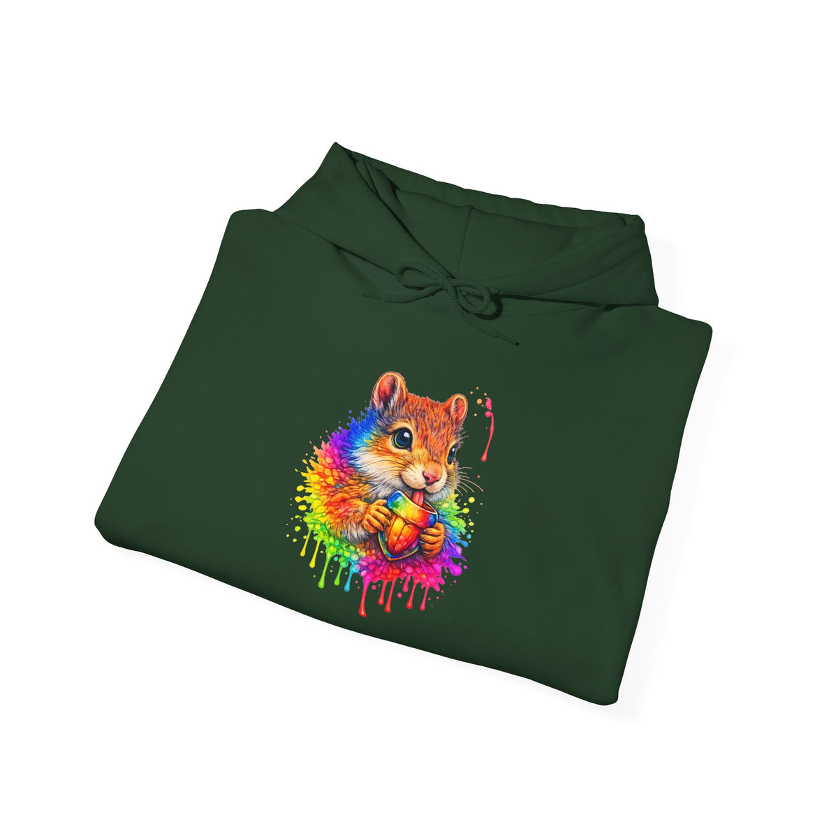 Watercolor Squirrel Hooded Sweatshirt