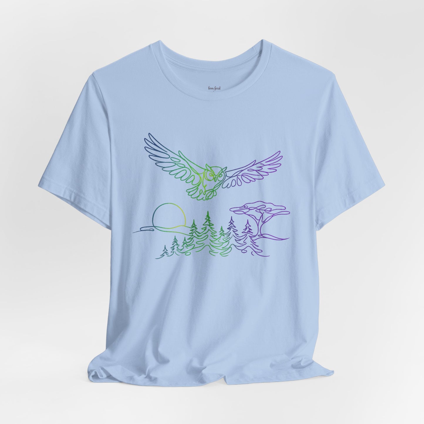 Owl | Colorful Line-Work T-Shirt